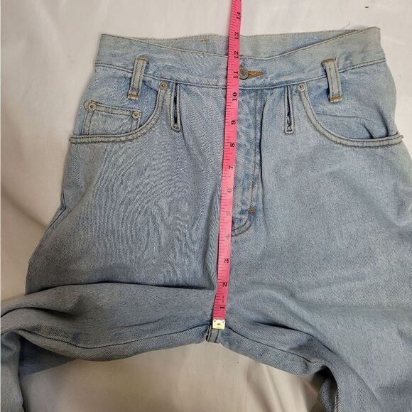 VINTAGE 90s Jordache light wash high rise tapered mom jeans 26 - Picture 11 of 13